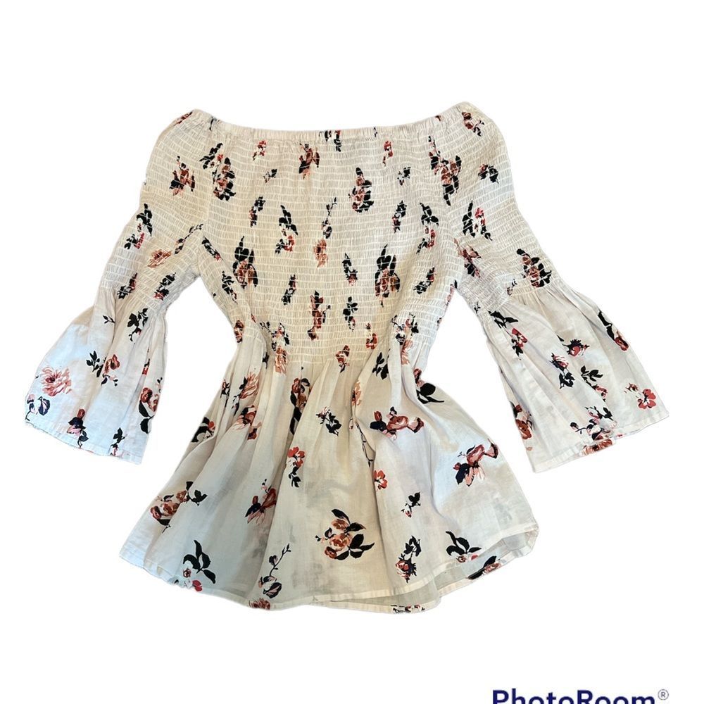 Ivanka Trump peplum floral blouse